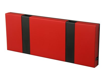 Knax, 2 Haken, schwarz, MDF rot lackiert