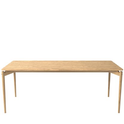 PUREdinner Tisch, 190 x 85 cm, Eiche weiß geölt, Ohne Erweiterungsplatten
