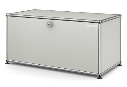 USM Haller Lowboard M mit 1 Klappe, Lichtgrau RAL 7035