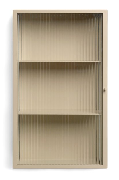 Haze Wandschrank, Cashmere - Riffelglas