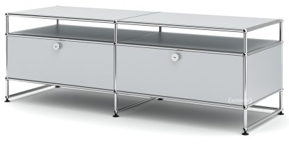 USM Haller TV-Board L, USM mattsilber