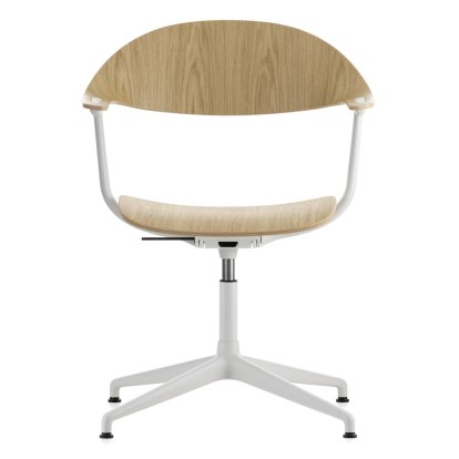 Mynt Drehstuhl, Eiche natur, Naturholz Schutzlack, Ohne Polsterung, Ohne Polsterung, Soft light, Gleiter für Teppichboden