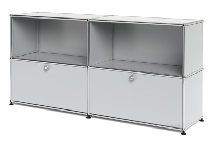 USM Haller Sideboard L mit 2 Klappen, Lichtgrau RAL 7035