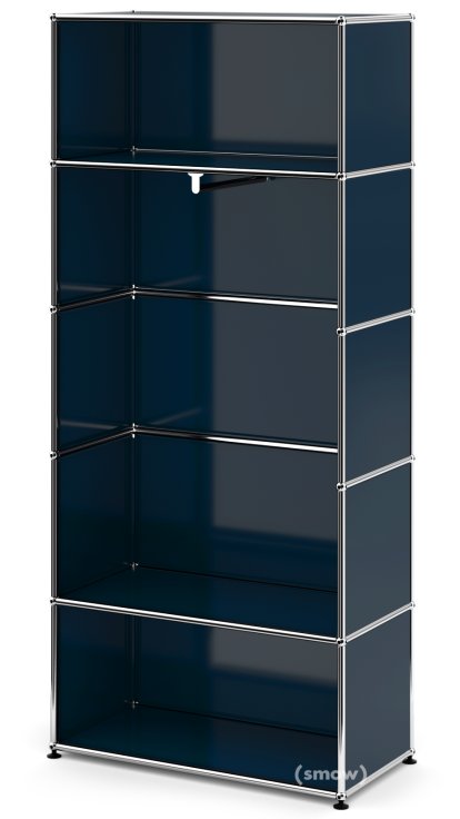 USM Haller Garderobe M mit Kleiderstange Typ 1, Stahlblau RAL 5011