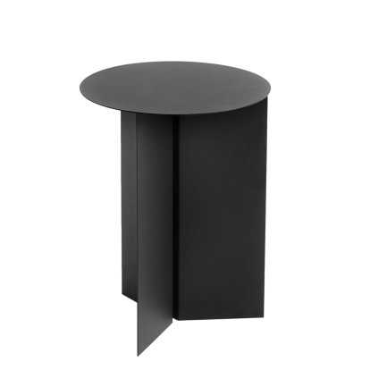 Slit Beistelltisch Metall, H 47 x Ø 35 cm, Black powder coated