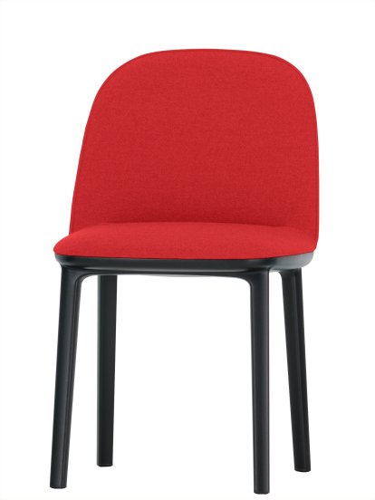 Softshell Side Chair, Poppy red, Gleiter für Teppichboden