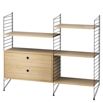 String System Bodenregal mit Schubladen