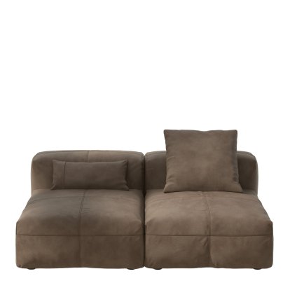 Vetsak Sofa Set 1, M, Leather - Cacao, Mit Kissen