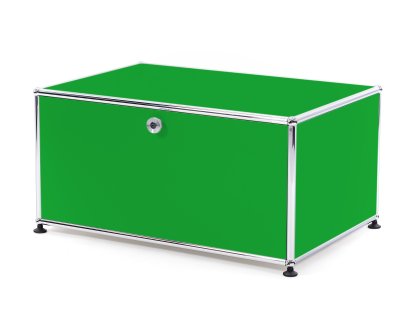 USM Haller Druckercontainer, 75 cm, USM grün, Mit Füßen
