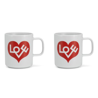 Girard Kaffeetassen, Love Heart, red, 2er Set