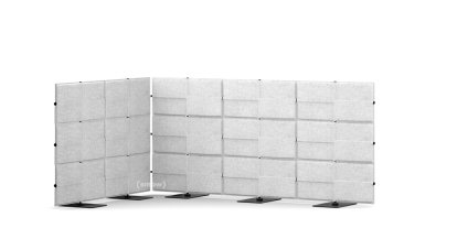 USM Privacy Panels Akustikecke, 2,25 m (3 Elemente), 1,09 m (3 Elemente), 1,50 m (2 Elemente), Hellgrau