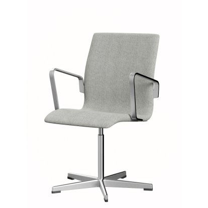 Oxford Bürodrehstuhl, Mit Armlehnen, Niedriger Rücken, Standfuß, Hallingdal 65, 110 - White/grey
