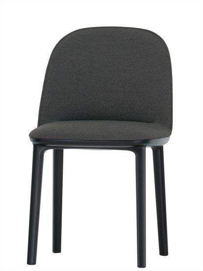 Softshell Side Chair, Dunkelgrau, Filzgleiter für harte Böden
