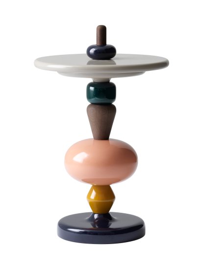 Shuffle Beistelltisch, Spectrum (MDF, PU lackiert / Eiche massiv)