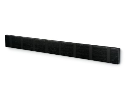 Knax, 8 Haken, Aluminium, Eiche schwarz gebeizt