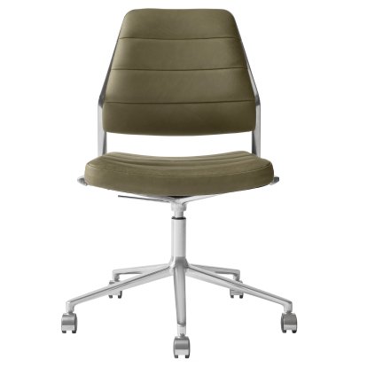 Swivel 454+ Drehstuhl, Rollfuß, Leder bosco grün
