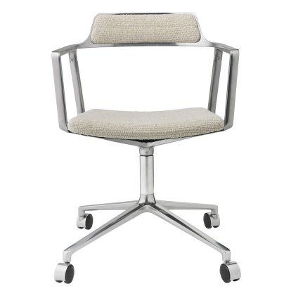 Swivel 452 Drehstuhl, Poliert, Rollfuß, Viskose-Woll-Mix, wavy