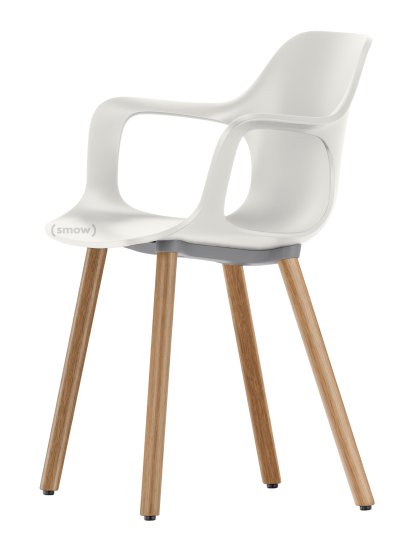 HAL Armchair Wood, Cotton white, Eiche massiv hell, Naturholz Schutzlack