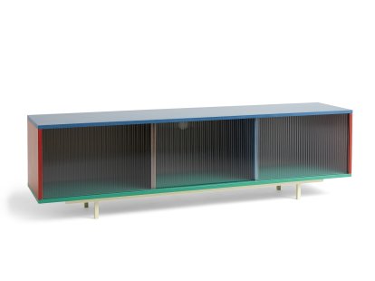 Colour Cabinet L Vitrinenschrank, Mit Riffelglas-Türen