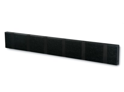Knax, 6 Haken, schwarz, Eiche schwarz gebeizt