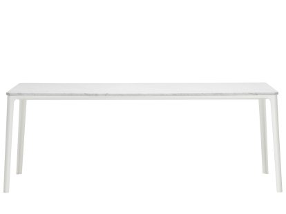 Plate Dining Table, 200 x 90 cm, Marmor Carrara, Weiß