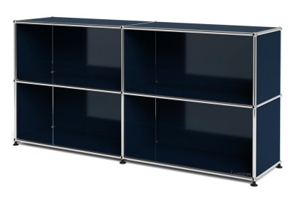 USM Haller Sideboard L offen, Stahlblau RAL 5011