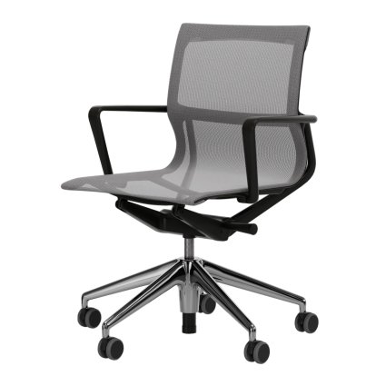 Physix, TrioKnit silbergrau, Deep black / Aluminium, poliert , Weich für harte Böden