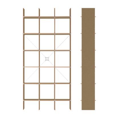 FNP 4 Regal, MDF braun gewachst