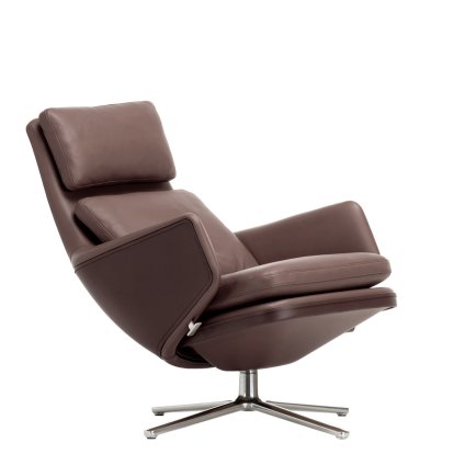 Grand Relax Loungesessel, Ohne Ottoman, Leder Premium F, kastanie, Poliert, 46,5 cm