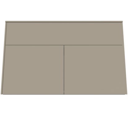 Aventa Sideboard mit Tür und Schubkasten, 120 cm, 3 Höhenraster, Melamin steingrau, Wandmontage