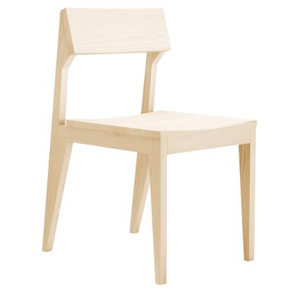 Schulz Stuhl, Esche gewachst mit Weißpigment, Ungepolstert