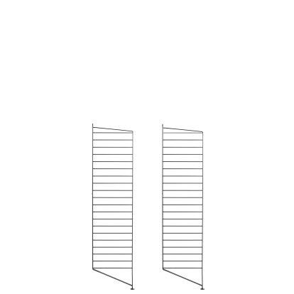 String System Bodenleiter, 2er Set, 115 x 30 cm, Schwarz