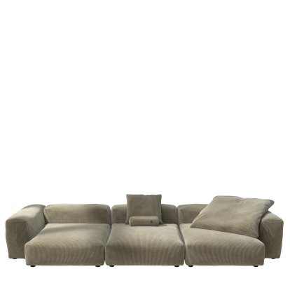 Vetsak Sofa Set 5, Cord velours - Khaki, Mit Kissen