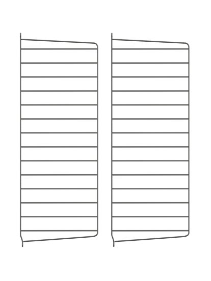 String System Wandleiter, 2er Set, 75 x 30 cm, Dunkelgrau