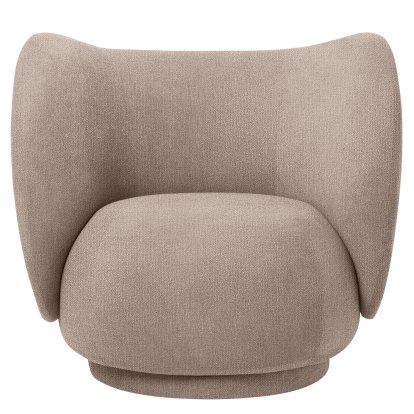 Rico Loungesessel, Stoff Bouclé - Sand