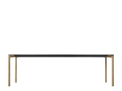 Boiacca Wood Esstisch, 200 x 90 cm, Eiche walnussfarbig gebeizt, Laminat weiß 