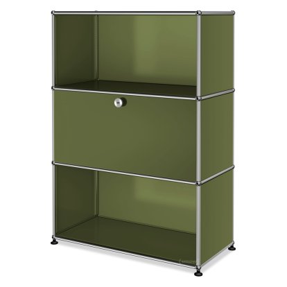 USM Haller Highboard M mit 1 Klappe, Olivgrün RAL 6003