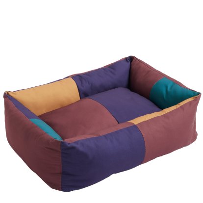 Hundebett, H 30 x B 96 x T 75 cm, Burgundy / green