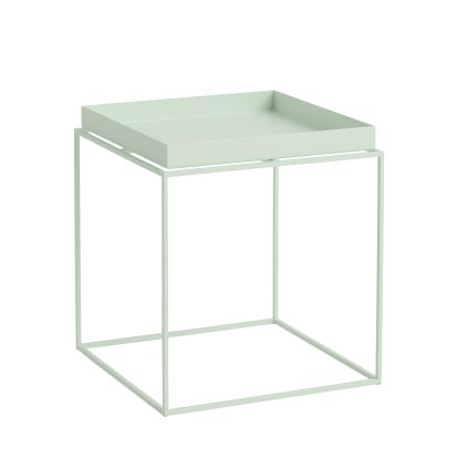 Tray Beistelltisch, H 40/44 x B 40 x T 40 cm, Soft mint