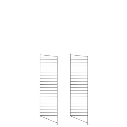 String System Bodenleiter, 2er Set, 115 x 30 cm, Dunkelgrau