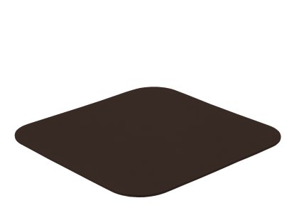 Filzauflage für Componibili, 1, Eckig (abgerundet), 36 x 36 cm, 008 chocolate