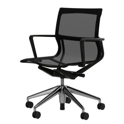 Physix, TrioKnit black pearl, Deep black / Aluminium, poliert , Hart für Teppichboden