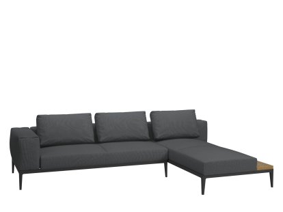 Grid Lounge Sofa, Armlehne links, Anthrazit, Ohne Schutzhülle