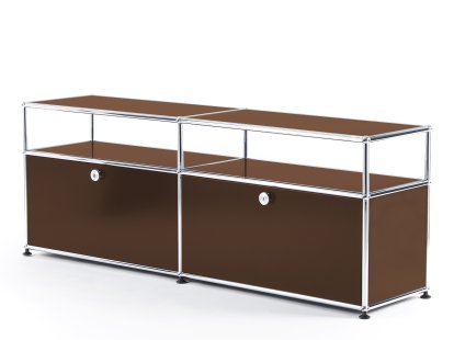 USM Haller TV-Board mit Aufbau, USM braun