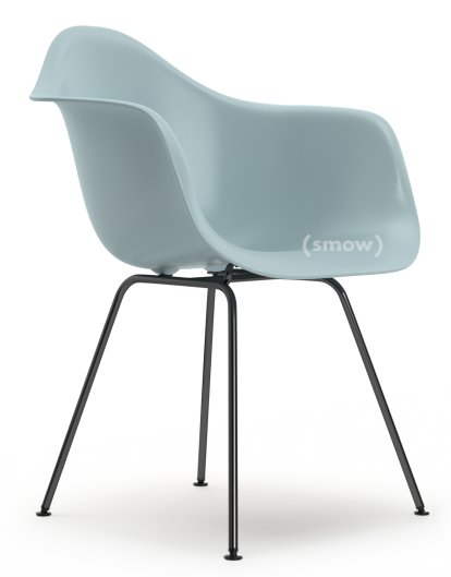 Eames Plastic Armchair RE DAX, Eisgrau, Ohne Polsterung, Ohne Polsterung, Standardhöhe - 43 cm, Beschichtet basic dark