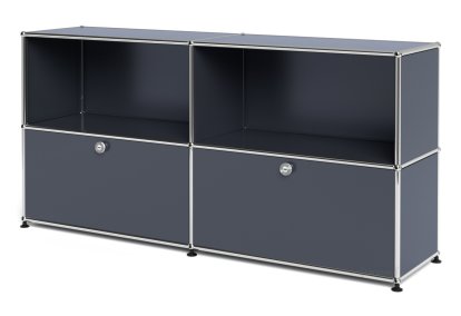 USM Haller Sideboard L mit 2 Klappen, Anthrazitgrau RAL 7016