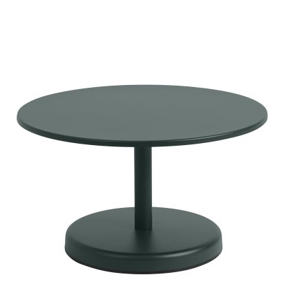 Linear Steel Couchtisch, Ø 70 x H 40 cm, Dark green