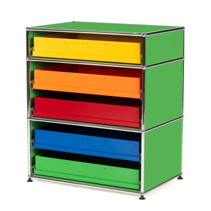 USM Haller Kinder Highboard M mit Schubladen, USM grün