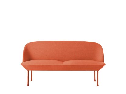 Oslo Sofa, Zweisitzer, Stoff Steelcut tangerine