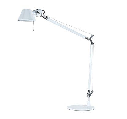 Tolomeo Tischleuchte, Weiß, mit Tischfuß, Halogenlampe